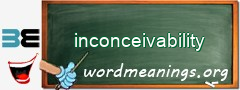 WordMeaning blackboard for inconceivability